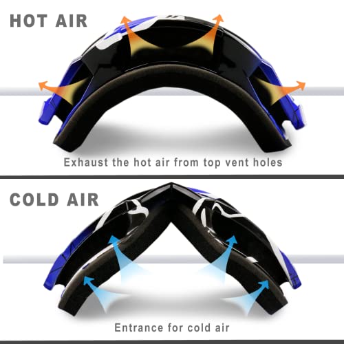 NENKI Adult Motocross Goggles - MX Goggles for Men & Women, Off Road & ATV Riding, Anti Fog, UV Protection, Dustproof, Blue Lens - Image 4