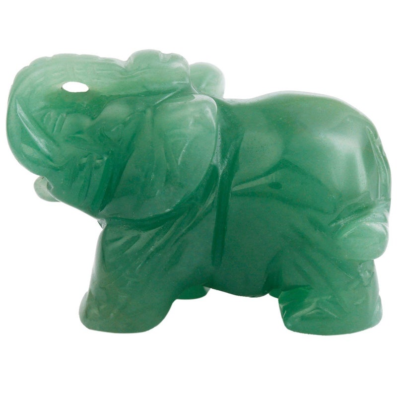 mookaitedecor Green Aventurine Crystal Elephant Sculpture Statue Crafts Healing Reiki Pocket Gemstone Figurines 1.5 Inch - Image 3