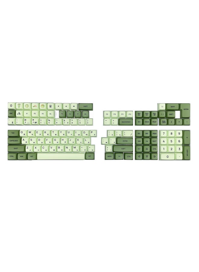 Russian Russian Word Root Matcha Theme Sublimation Heat Transfer XDA Highly Mechanical Keyboard Keycap Universal-Color:XDA-Russian [Matcha] | Small Complete Set, [Boxed]]