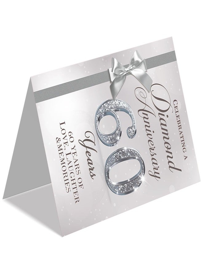 Beixian Funny 60th Anniversary Card for Women Men, Best 60 Year Wedding Anniversary Card Gift, 60th Anniversary Decorations, Happy Diamond Wedding: The most brilliant milestone in love - Image 3