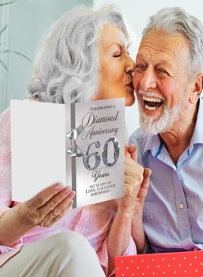 Beixian Funny 60th Anniversary Card for Women Men, Best 60 Year Wedding Anniversary Card Gift, 60th Anniversary Decorations, Happy Diamond Wedding: The most brilliant milestone in love - Image 5