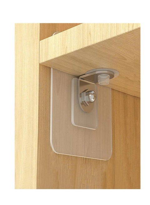 6Pcs Adhensive Layer Support Without Drilling, Traceless Partition Board Support, Fixed Support, Partition Bracket Support, Load-Bearing Support