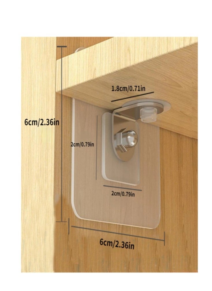 6Pcs Adhensive Layer Support Without Drilling, Traceless Partition Board Support, Fixed Support, Partition Bracket Support, Load-Bearing Support