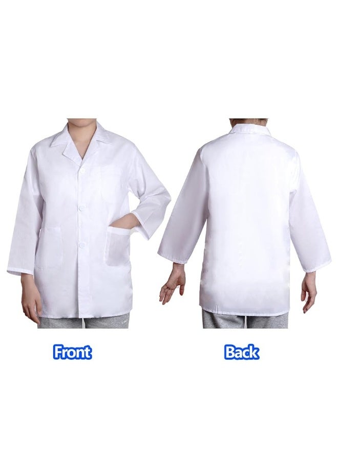 mifengda Doctor Scientist Costume Kids Lab Coat and Goggles Children Dress Up Kit with ID Card Magnifying Glass for Halloween - Image 5