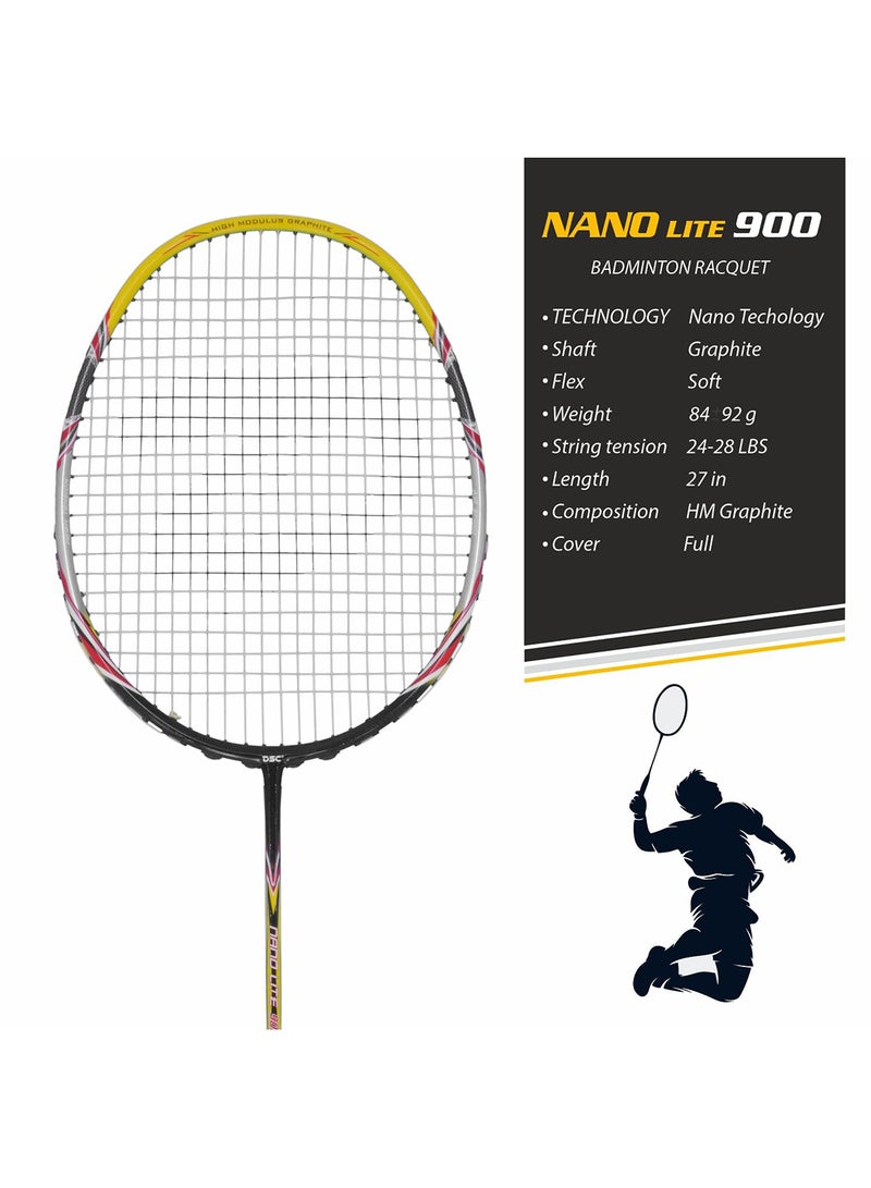 دي أس سي نانو لايت 900 مضرب كرة الريشة | مضرب التحكم الدقيق | معدات كرة الريشة الاحترافية | تقنية القبضة المتقدمة - Image 2