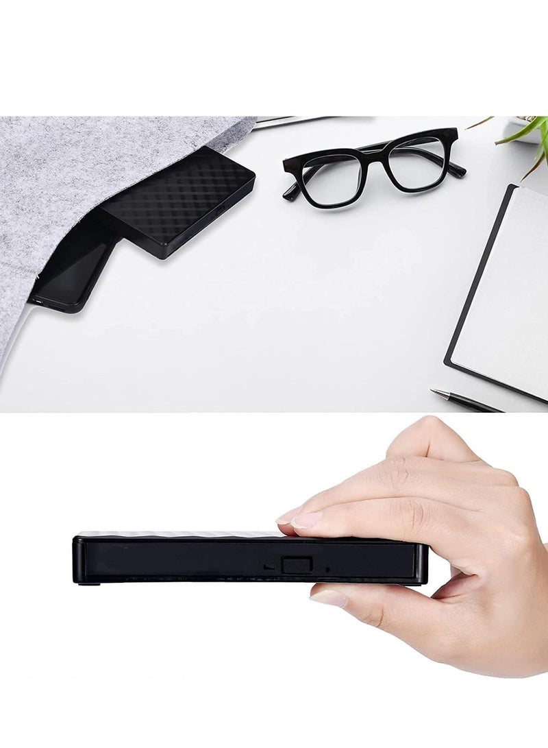 External DVD Drive, USB 3.0 CD/DVD +/-RW Drive Portable CD DVD Player Burner Reader Writer, Slim Optical CD ROM Drive for Laptop Desktop PC Windows 10/8/7/XP/Linux/Vista(Black) - Image 5