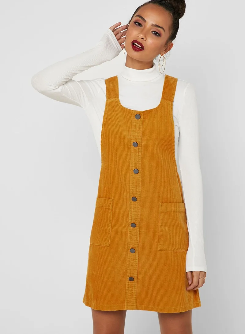 NEW LOOK Corduroy Pinafore Dress