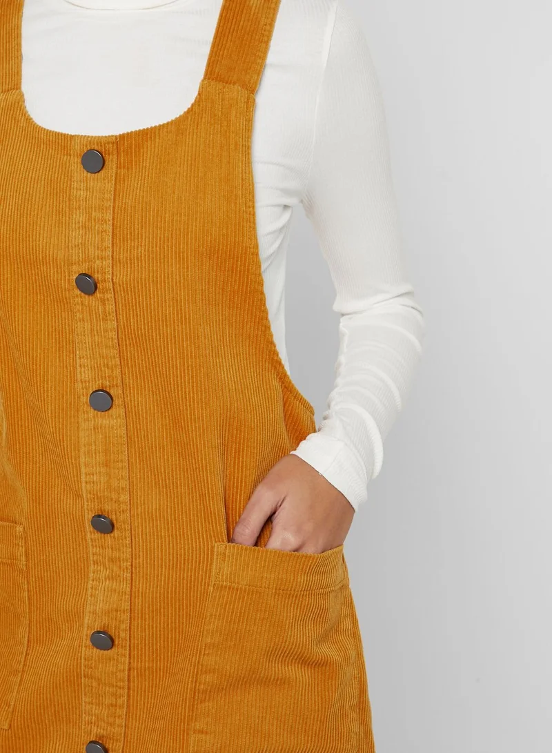 NEW LOOK Corduroy Pinafore Dress