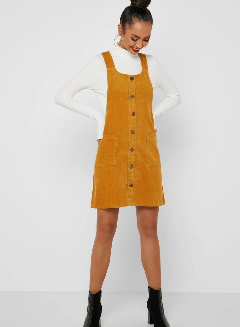 NEW LOOK Corduroy Pinafore Dress