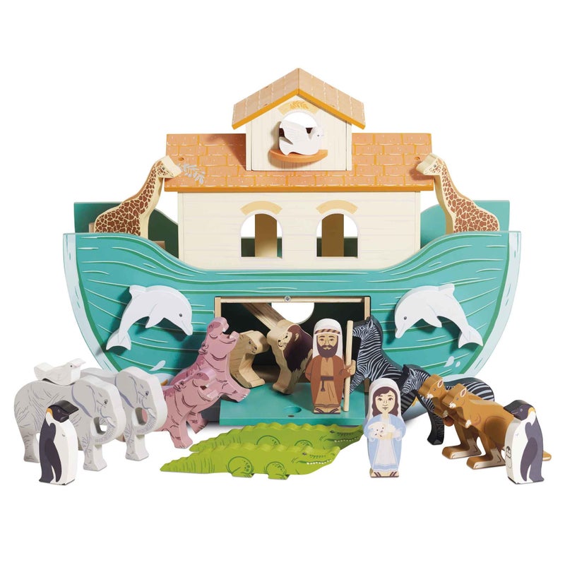 Pretend Play Educational Wooden Ark Role Play Toy, 3 Years Old+