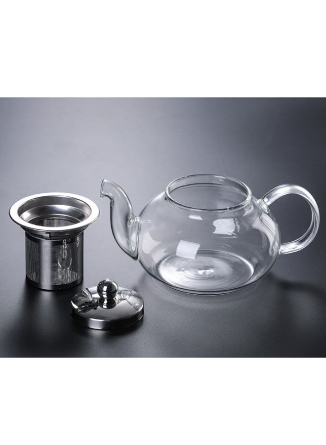 Trust Borosilicate Glass Tea Pot With Stainless Steel Lid & Infuser Clear 600ML  - Image 5