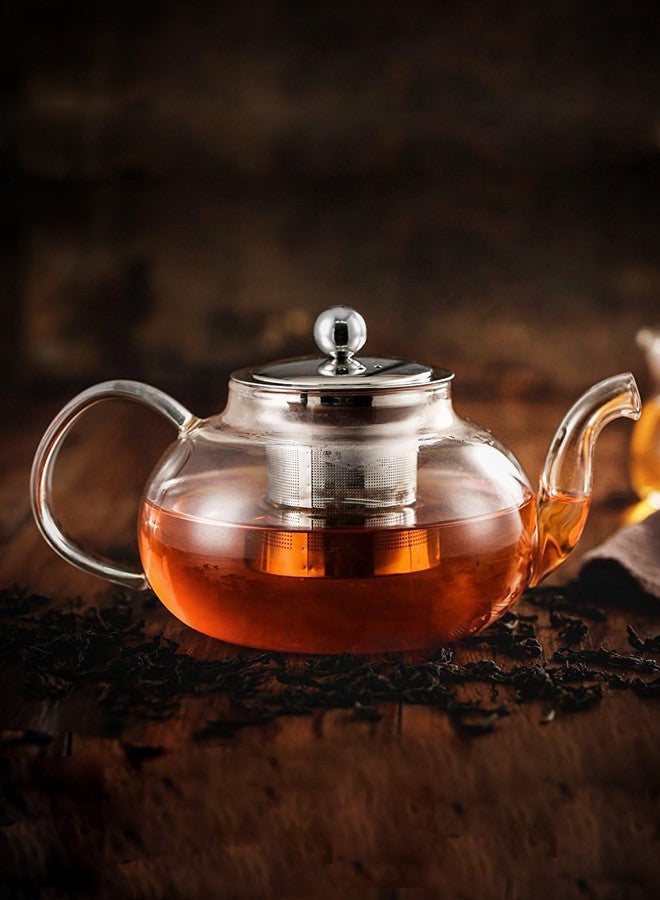 Trust Borosilicate Glass Tea Pot With Stainless Steel Lid & Infuser Clear 600ML  - Image 4