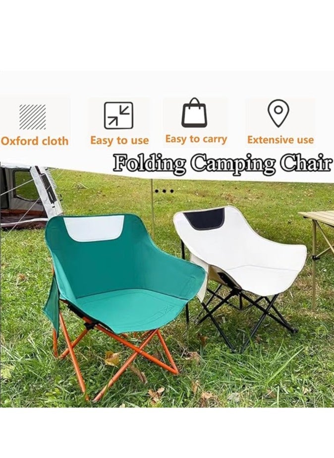 General Folding Chair Heavy Support 330 lb Moon Chair with Tote Bag, Outdoor Quad Back Cushion with Side Pockets, Compact Foldable Steel Frame for Durability and Reliability  - Image 3