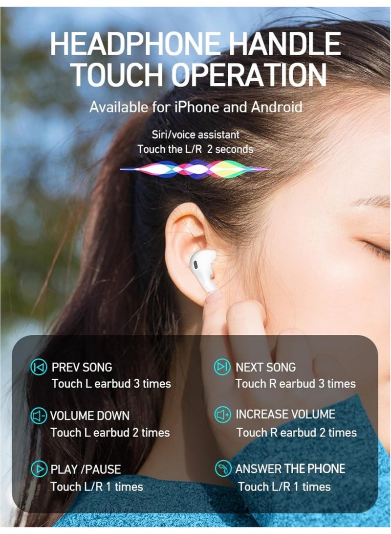 BW50 Wireless Earbuds Bluetooth 5.1, True Wireless Stereo Earphones with Built-in Microphone, 10M Range, Deep Bass Headphones for Android and iOS - Image 5