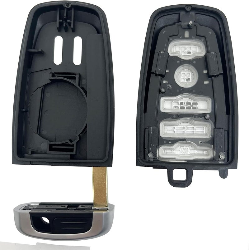 BTOZRF غطاء مفتاح ذكي بخمس أزرار BTOZRF لفورد F150/F-150 F250/F-250 F350 F450 (2017-2022) - فضي - Image 4