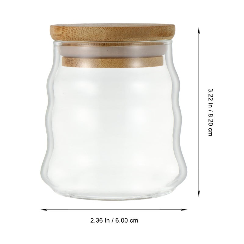 Portable Tea Storage Canister With Wooden Lid Sealed Travel Food Container - Image 3