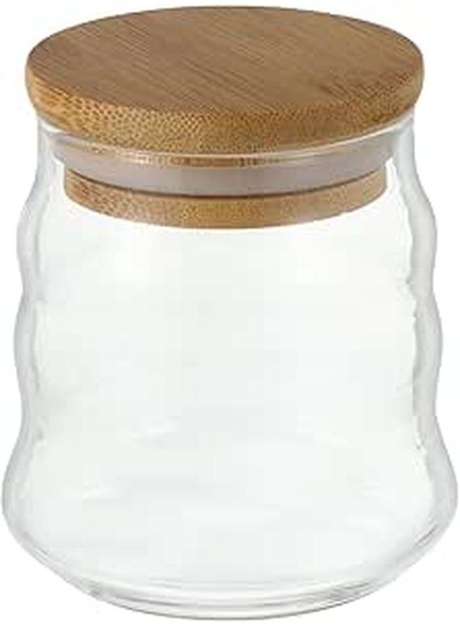 Portable Tea Storage Canister With Wooden Lid Sealed Travel Food Container - Image 1