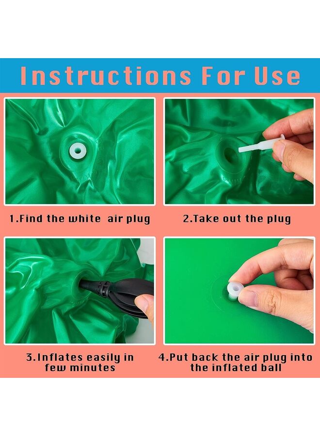 3 قطع من ألعاب الكرة القافزة للأولاد والبنات، قفز رائع للكبار، كرة مرتدة مع مقبض كرة قفز قافزة للكبار للتمرين ومضخة هواء (أحمر، أزرق، أخضر، 21.6 بوصة) - Image 5