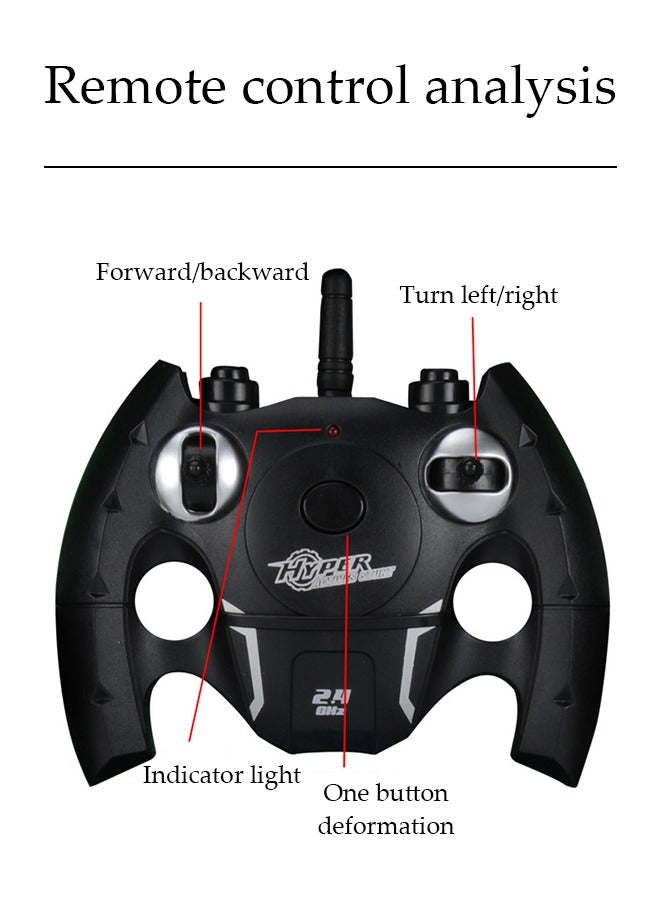 Loquat RC Cars - 1:18 Scale Remote Control Car, 4WD Transform 15 KMH All Terrains Crawler RC Stunt Car with Rechargeable Battery for Boys Kids - Image 5