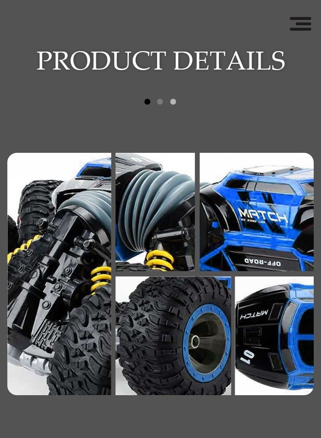 Loquat RC Cars - 1:18 Scale Remote Control Car, 4WD Transform 15 KMH All Terrains Crawler RC Stunt Car with Rechargeable Battery for Boys Kids - Image 4