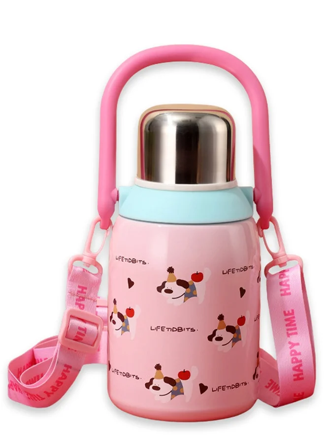 LITTLE SURPRISE BOX Little Surprise Box, Party Hat Puppy Pink Stainless Steel premium insulated water Bottle, 800ml