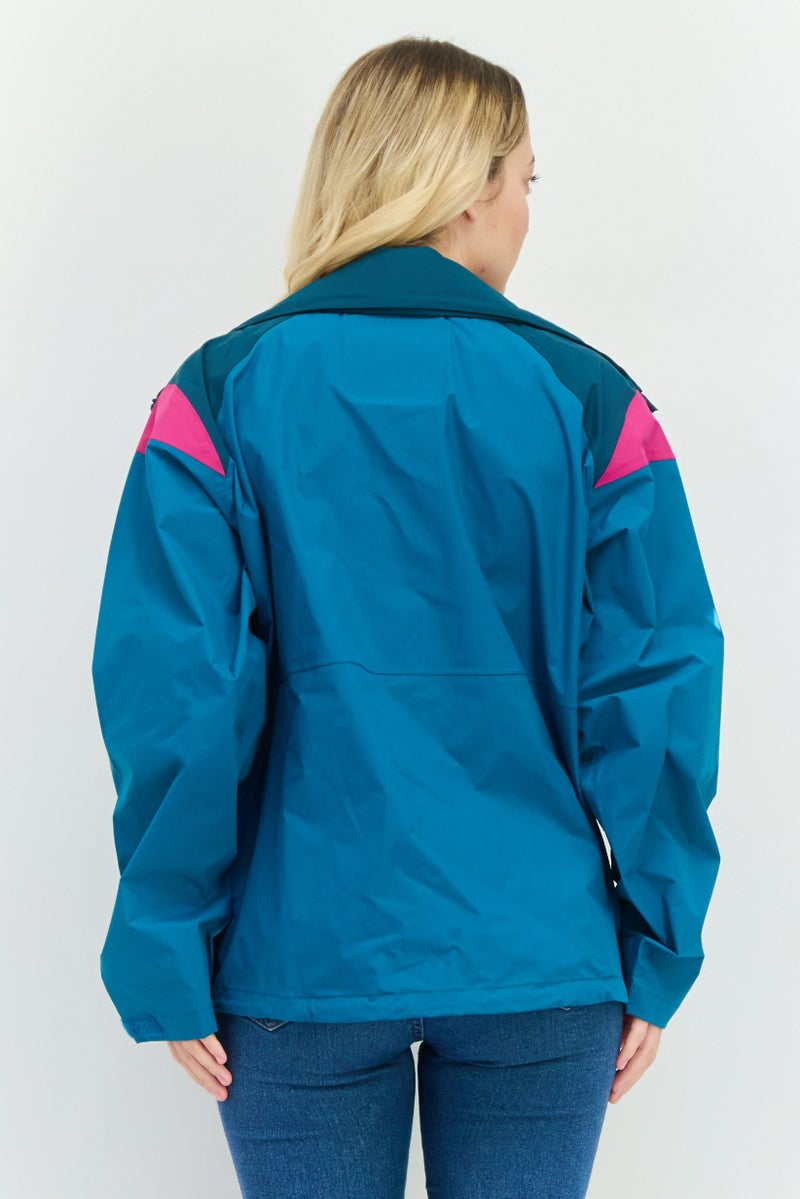 Berghaus Women Embroidered Logo Wind Breaker Jacket, Teal Green  - Image 3