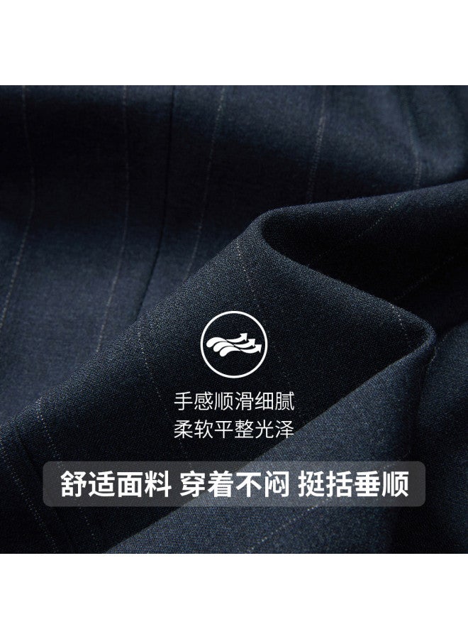 Fapai Top + Pants] Commuting Easy-care Fashion Striped Men's Suit Elastic Waist Straight-leg Trousers Men - Image 5