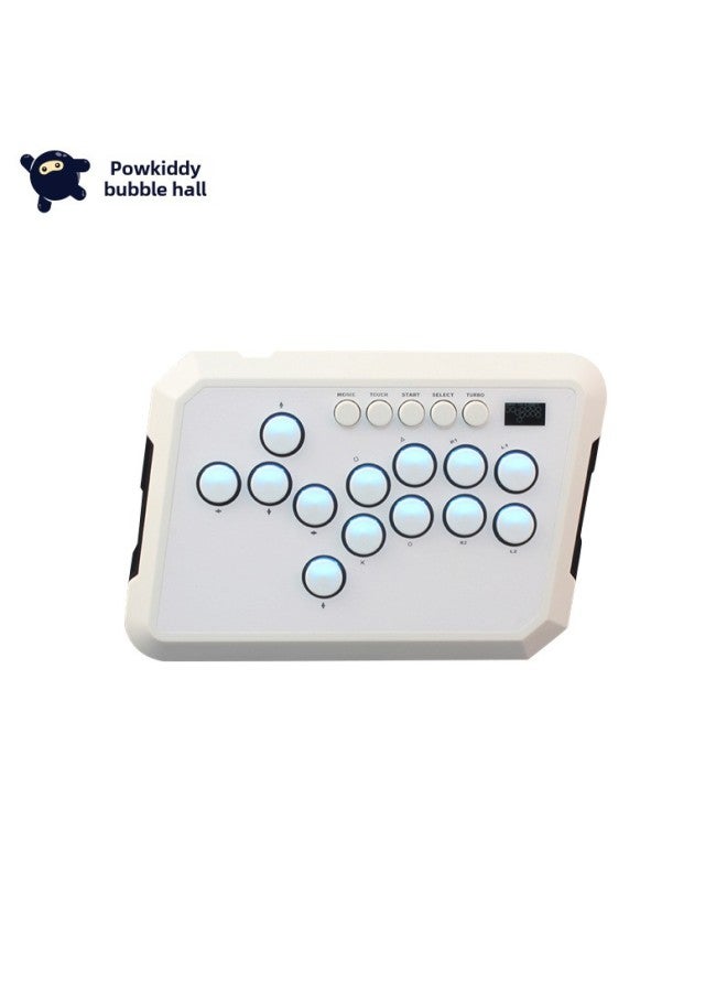Hitbox Large Size A50 Fighting Keyboard Street Fighter 6 Arcade Rocker Keys Gaming Keyboard Steam Controller-Product Color:White - Image 1