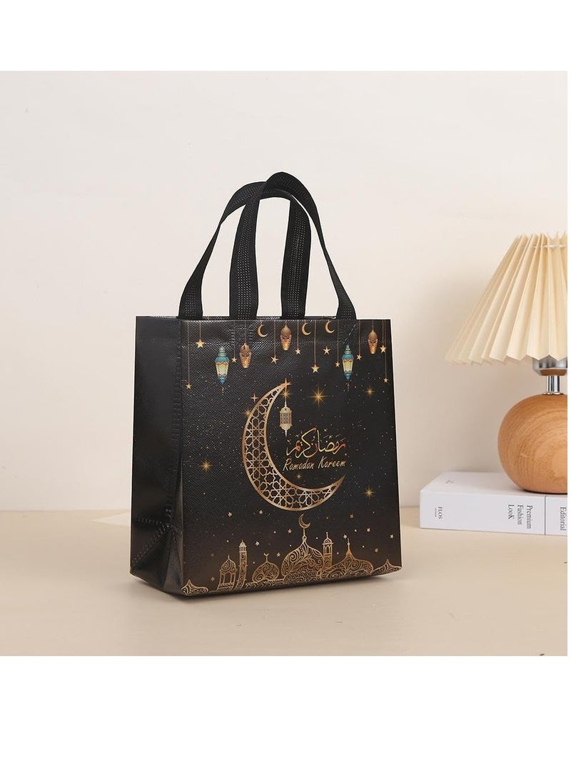 UKR 12 Pack Ramadan Gift Bags 23x22 cm Eid Treat Bag with Handles Non-Woven Classic Goodie Bags for Ramadan Kareem and Eid Celebrations - Image 2