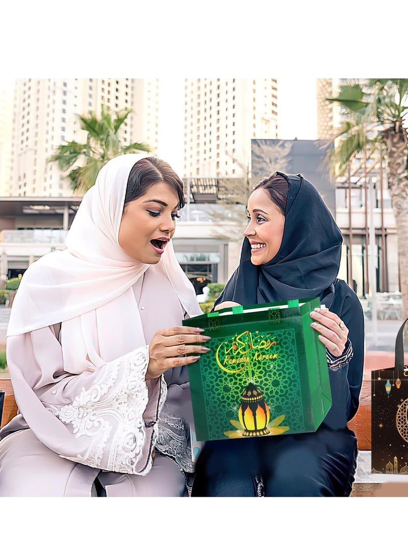 UKR 12 Pack Ramadan Gift Bags 23x22 cm Eid Treat Bag with Handles Non-Woven Classic Goodie Bags for Ramadan Kareem and Eid Celebrations - Image 5