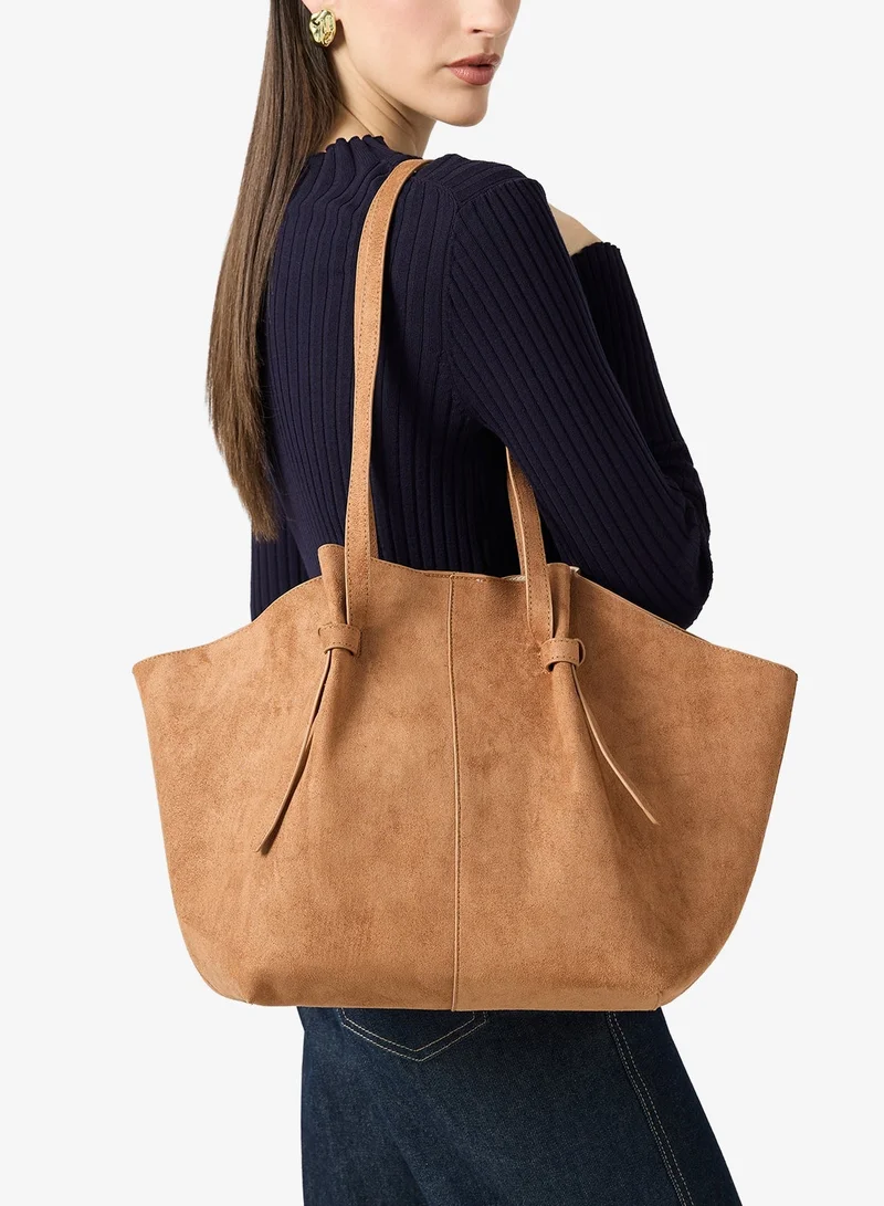 ايلا حقيبة يد جلد سويدي قابلة للتعديل