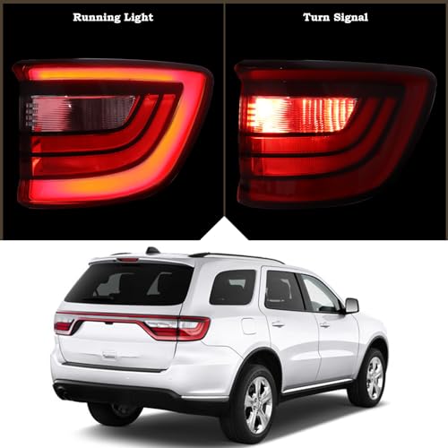 KAMDKI Right Passenger Side Outer Tail Light LED Rear Lamp Compatible for 2014-2023 Dodge Durango With Bulbs 68155948AC 68272126AA - Image 5