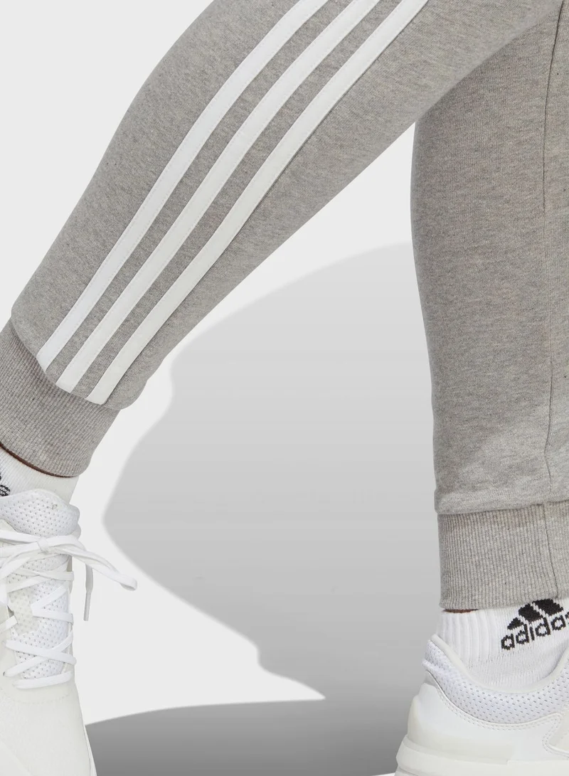 Adidas 3 Stripes Essential French Terry Cuffed Sweatpants