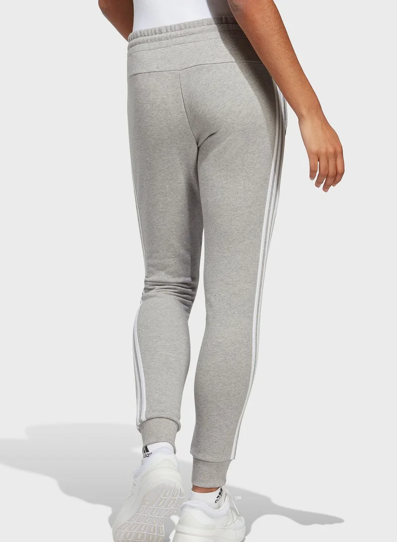 Adidas 3 Stripes Essential French Terry Cuffed Sweatpants