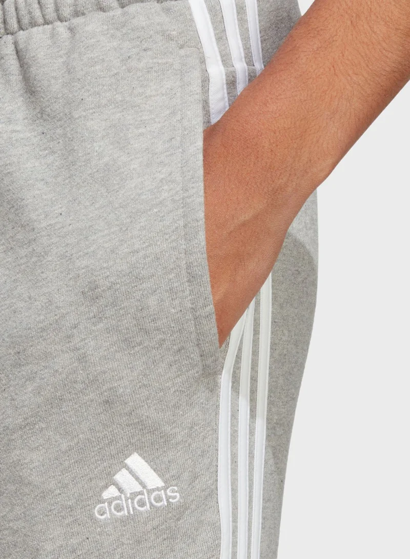 Adidas 3 Stripes Essential French Terry Cuffed Sweatpants