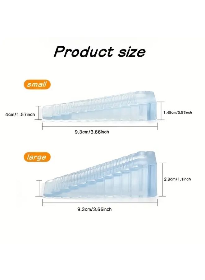 2Pcs Black Large PVC Door Stopper Anti Slip For Carpet And Hardwood Floors - Image 2