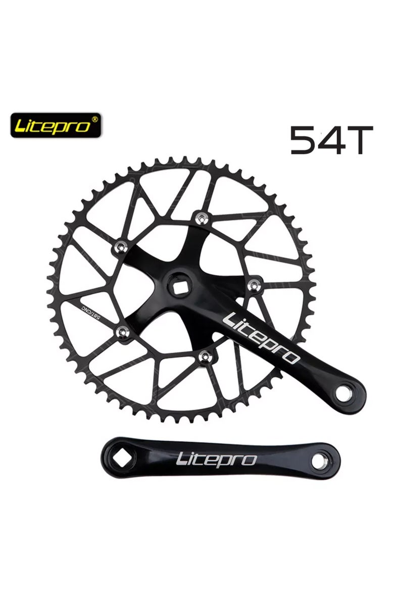 170 crank and 54T Litrpro Mountain Road Folding Bicycle Crank 170mm Square Hole BCD 130MM Bicycle Ac