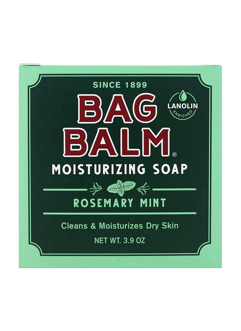 Bag Balm - Bag Balm Vermonts Original Mega Moisturizing Soap Bar Body Soap Hand Soap  Soap for Dry Skin  Rosemary Mint Scented Bars of Soap  39oz 12 Pack - Image 1