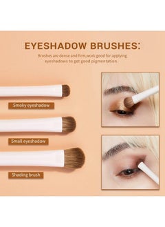 Jessup Precision Makeup Brushes 10Pcs Eye Makeup Brush Set Premium Synthetic Eyeshadow Concealer Eyeliner Eyebrow Blending Highlight Brush Light Grey T330  - Image 5