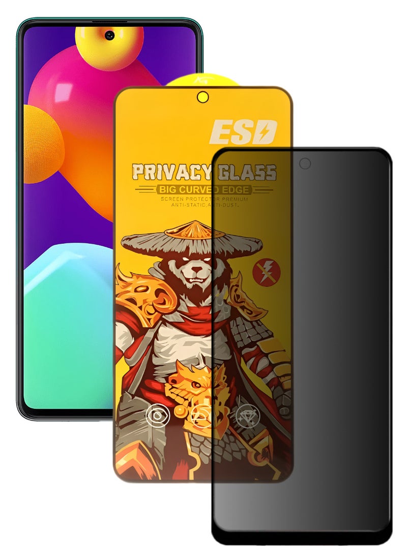ESD Tempered Dustproof Privacy Glass Screen Protector Compatible For Samsung Galaxy M62 - Image 1