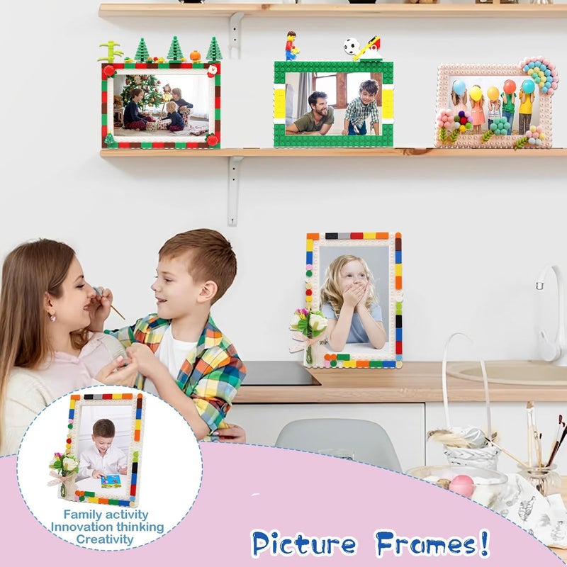 Excefore Kid Picture Frames Craft Kits, Create Your Own 4x6 DIY Block Photo Frames, Fun and Creative Art & Craft Gift for Boys and Girls Ages 6-8 - Image 3