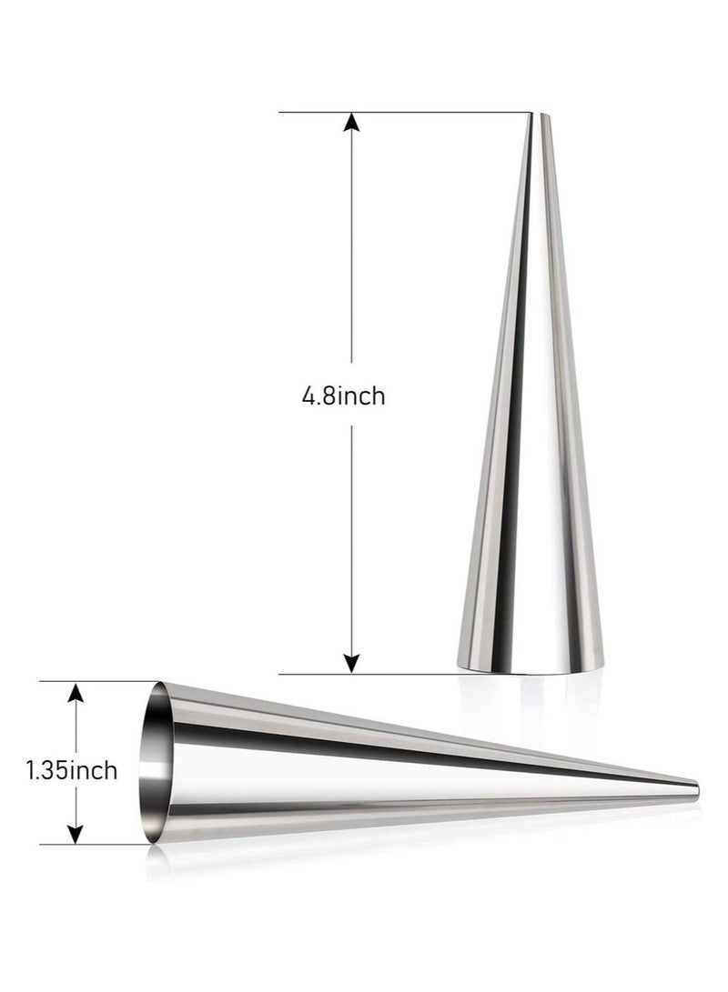 SYOSI 12 قطعة قوالب كريمة هوك مخروطية من الفولاذ المقاوم للصدأ لعمل الكرواسون والمعجنات الدنماركية - Image 2