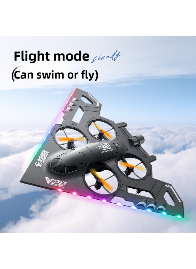 Generic - V22 UAV Sea, Land And Air Remote Control Aircraft Model Fall-resistant Foam Aircraft Glider UAV-Color:Gray* Sea, Land And Air Three-in-one Fighter-Specifications:1 Battery (complete Set Weighs 489g) - Image 1