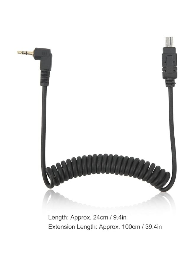 Generic - MC DC2 N3 Shutter Release Cord Cable, 2.5mm N3 Replacement Spring Cord for Nikon D7200, D7000, D5100, D5000, D3200, D3100, D90, Df, D750, D610, D600 - Image 1