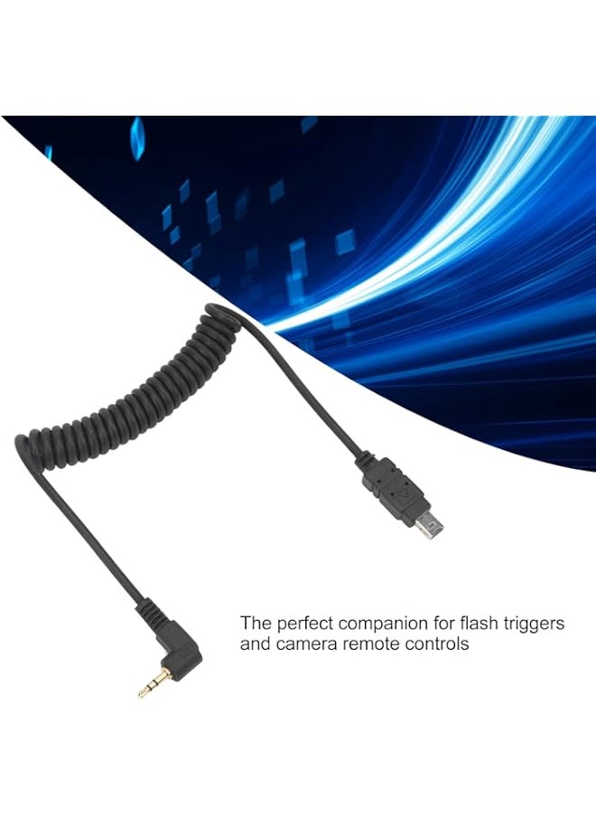 Generic - MC DC2 N3 Shutter Release Cord Cable, 2.5mm N3 Replacement Spring Cord for Nikon D7200, D7000, D5100, D5000, D3200, D3100, D90, Df, D750, D610, D600 - Image 1