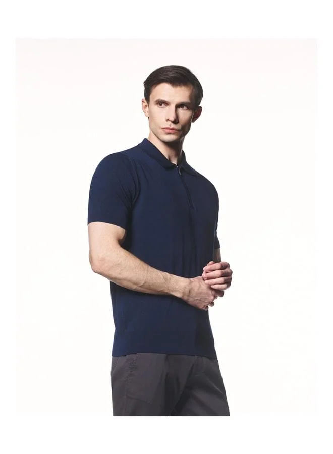 Liwali Polo Collar Knit T-Shirt.