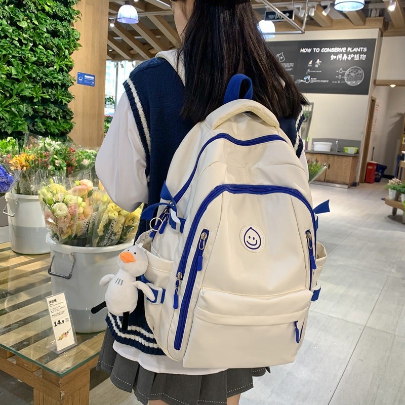 Backpack Korean Style Ins Style Versatile College Student Bag Female Japanese Style Nylon Junior High School Student Large Capacity Backpack - Image 3