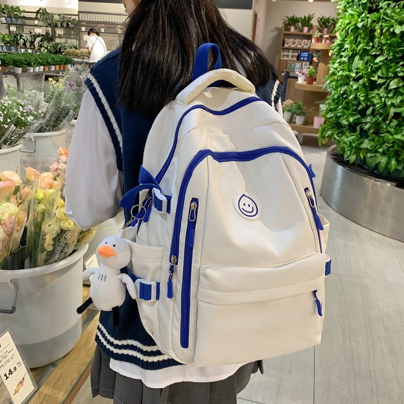 Backpack Korean Style Ins Style Versatile College Student Bag Female Japanese Style Nylon Junior High School Student Large Capacity Backpack - Image 4