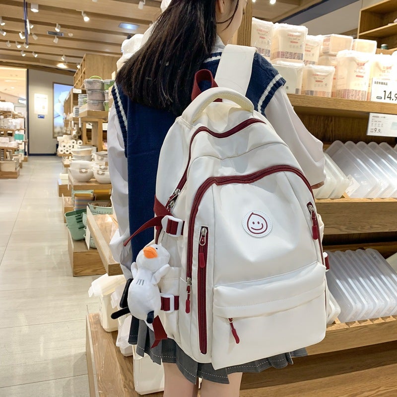 Backpack Korean Style Ins Style Versatile College Student Bag Female Japanese Style Nylon Junior High School Student Large Capacity Backpack - Image 2