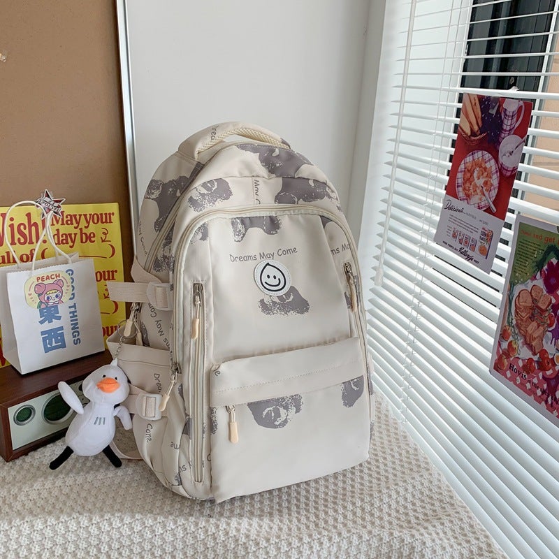 Backpack Korean Style Ins Style Versatile College Student Bag Female Japanese Style Nylon Junior High School Student Large Capacity Backpack - Image 1